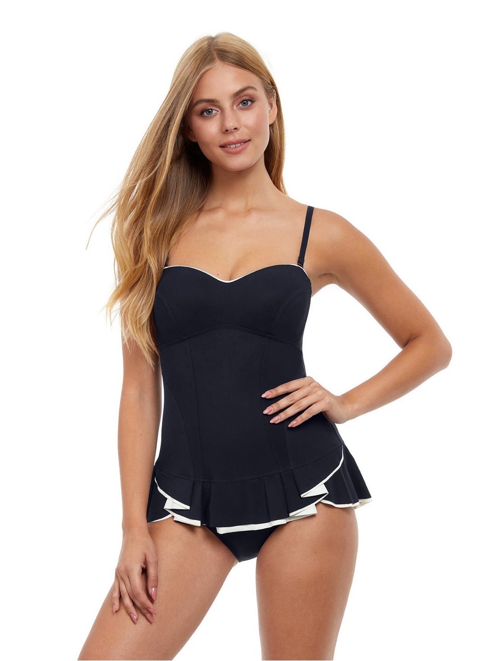 Profile by Gottex size 14 D navy Swimdress bathing suit swimsuit perfect condit
